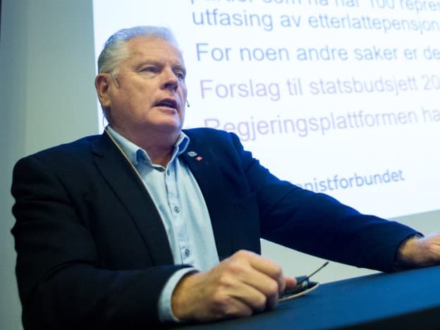 Jan Davidsen (bildet) og Pensjonistforbundet mottar støtte fra Fagforbundet i sin kamp for en styrket sosial profil i årets trygdeoppgjør. (Arkivfoto)