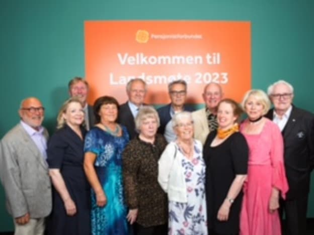 Gruppebilde fra Landsmøte i Pensjonistforbundet, mai 2023. 
Fotograf:  Jonny Syvertsen. 