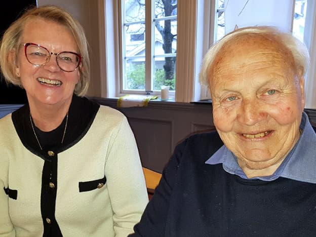 Wenche Halvorsen og leder i Pensjonistforbundet Fredrikstad (og leder av Eldrerådet), Per Edvardsen