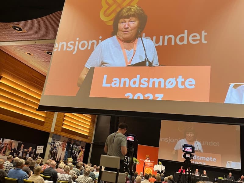 Anne Merete Holmberg snakka om at arbeidende pensjonister også burde ha rett på sykepenger på lik linje med andre arbeidstakere.