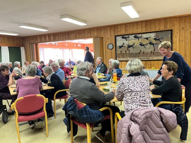 Fra stiftingsmøtet til Froland pensjonistforening 20. april 2022; totalt var det 39 frammøtte.