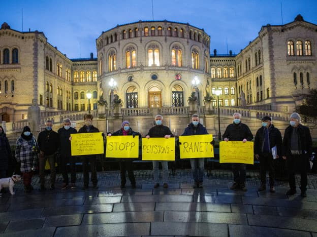 Markering foran Stortinget 11.12.2020 - før avstemning om "samordningsfellen" i Stortinget (Foto: Johnny Syversen)