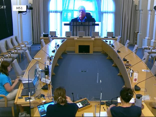 Forbundsleder Jan Davidsen deltok i høringsrunden på Stortinget via Zoom. (Skjermdump: Stortinget.no)