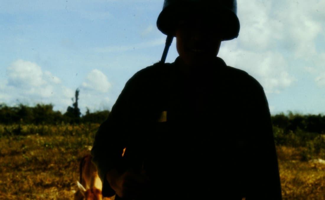 Soldat i Vietnam.